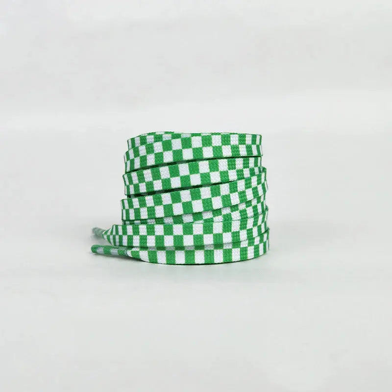 1 pair 140cm checkerboard print sneaker/samba shoelaces
