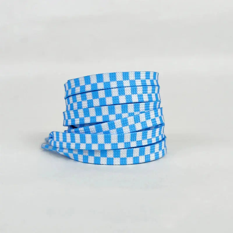 1 pair 140cm checkerboard print sneaker/samba shoelaces