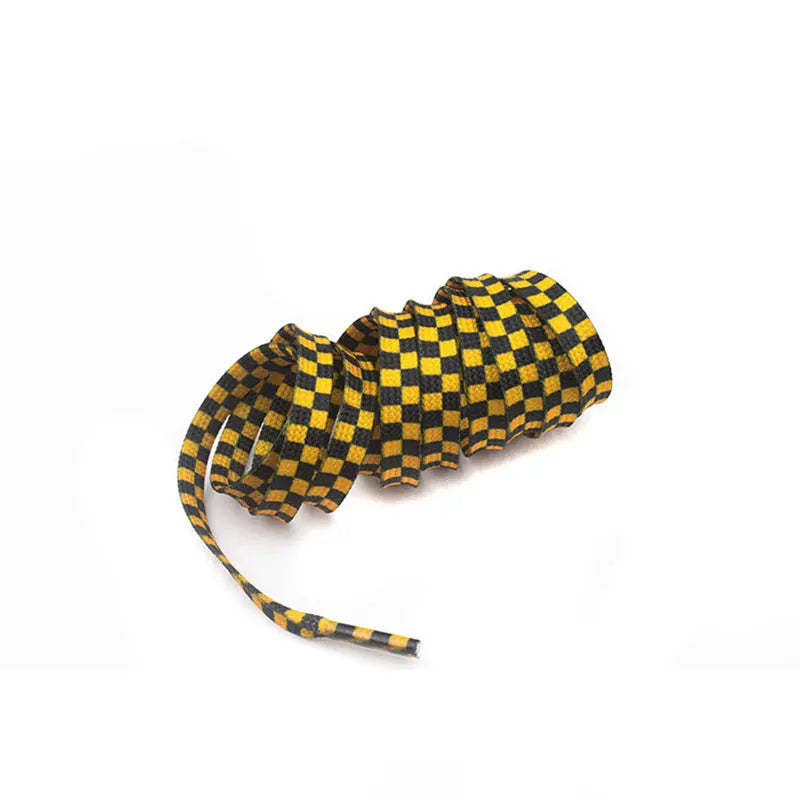 1 pair 140cm checkerboard print sneaker/samba shoelaces