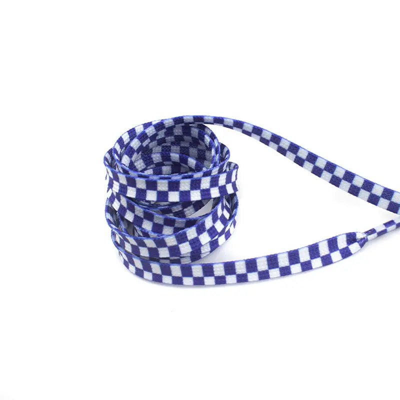1 pair 140cm checkerboard print sneaker/samba shoelaces