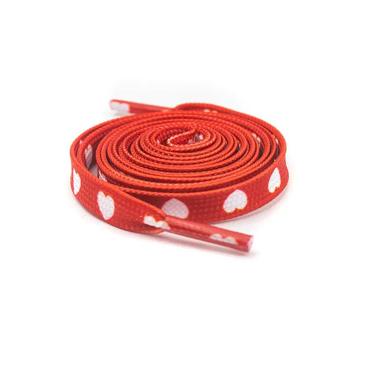 1 pair 140cm heart pattern sneaker shoelaces