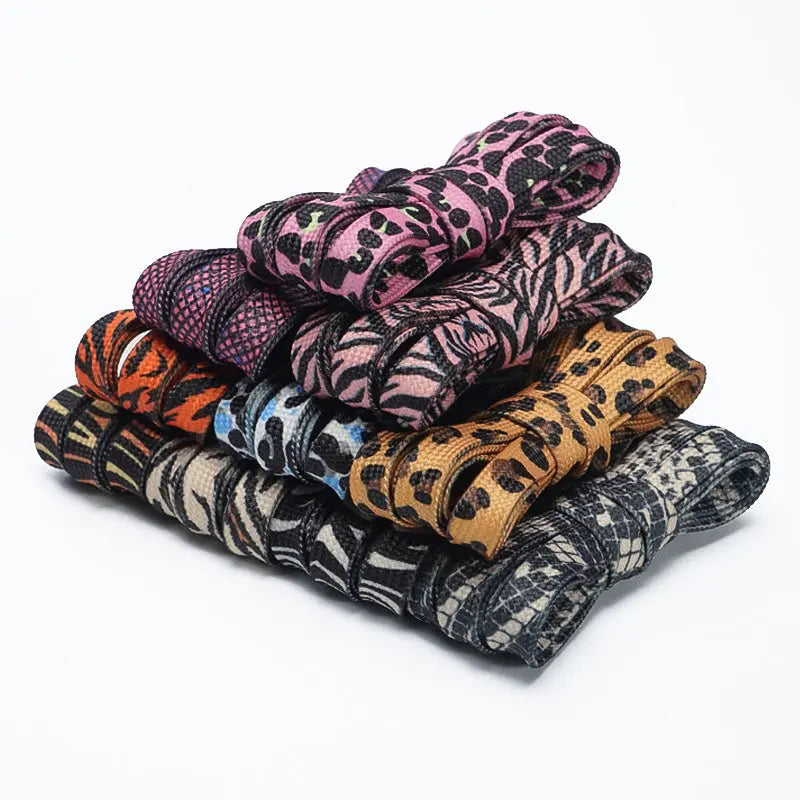 1 pair 140cm leopard print sneaker/samba shoelaces