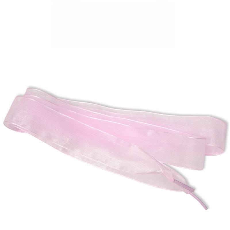 1 Pair chiffon shoelaces length 140cm width 2.5cm